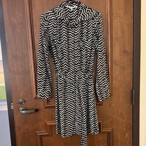 Black and White Chevron Dress